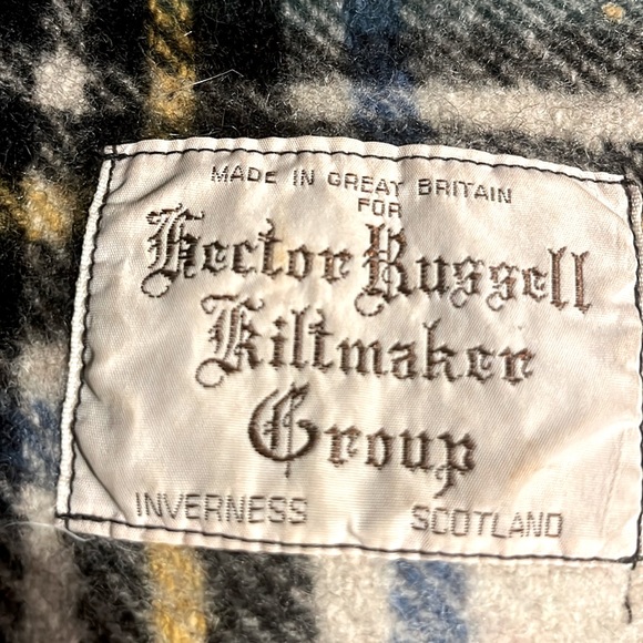 Vintage Hector Russell Kiltmaker 100% Wool Throw Fringe Tartan Scotland STEWART - Picture 6 of 13